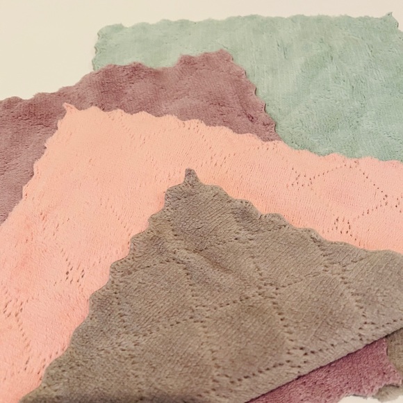 4PCS Kitchen Towels/Linens Premium Coral Velvet - Picture 6 of 6